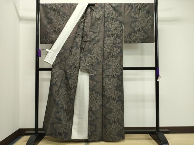 平和屋着物▽本場大島紬 単衣 9マルキ 風景文 正絹 逸品 CAAV8955gh