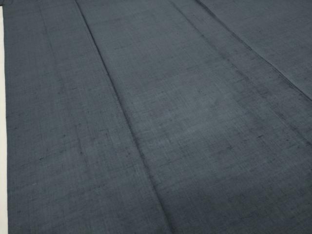 平和屋着物▽男性　紬　単衣　藍鉄色　正絹　逸品　CAAV8962gh