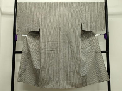 平和屋着物▽男性 小紋 単衣 縞 綿 逸品 CAAX5642gh