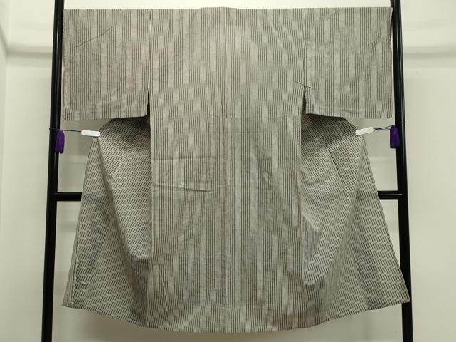 平和屋着物▽男性 小紋 単衣 縞 綿 逸品 CAAX5642gh