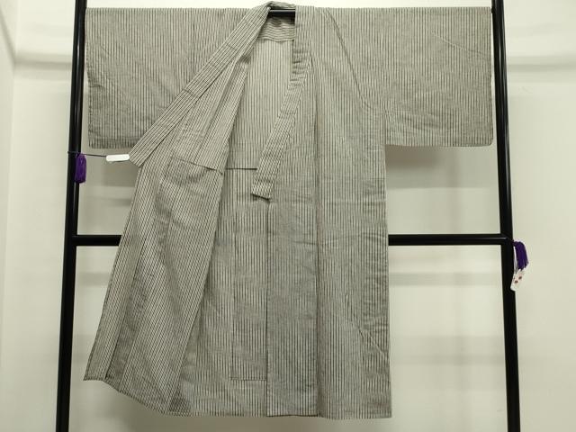 平和屋着物▽男性 小紋 単衣 縞 綿 逸品 CAAX5642gh