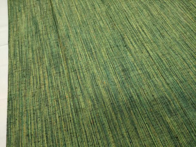 平和屋着物▽上質な紬　単衣　縞　正絹　逸品　CAAV8966gh