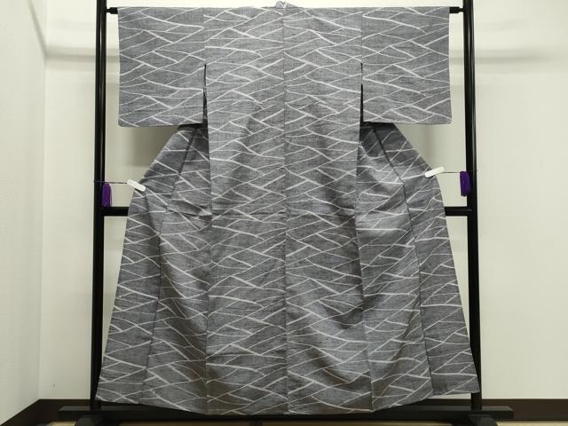 平和屋着物▽上質な紬 単衣 切嵌文 正絹 逸品 CAAV8967gh