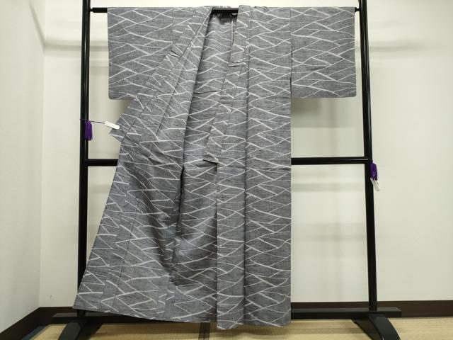 平和屋着物▽上質な紬 単衣 切嵌文 正絹 逸品 CAAV8967gh