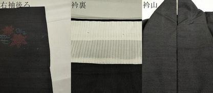 平和屋着物▽結城紬 単衣 80亀甲 竜田川 正絹 逸品 CAAV8970gh