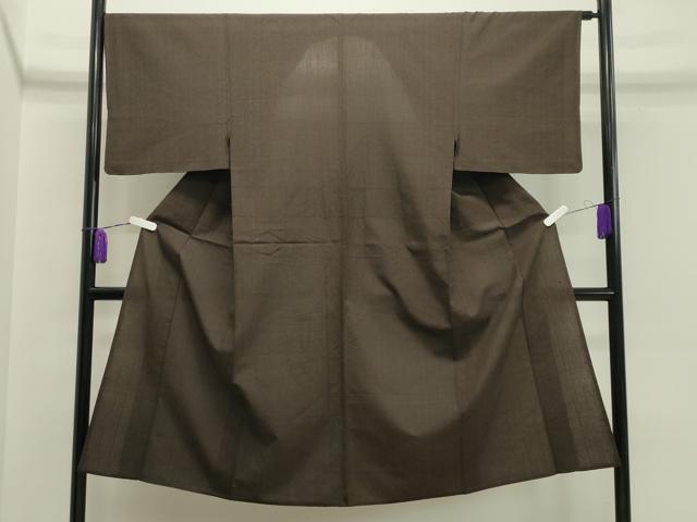 平和屋着物▽男性 紬 単衣 格子柄 正絹 逸品 CAAV8971gh