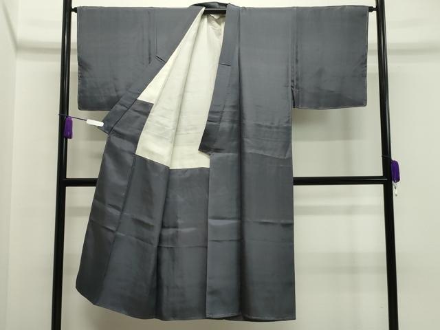 平和屋着物▽男性 紬 単衣 墨色 正絹 逸品 未使用 CAAV8973gh