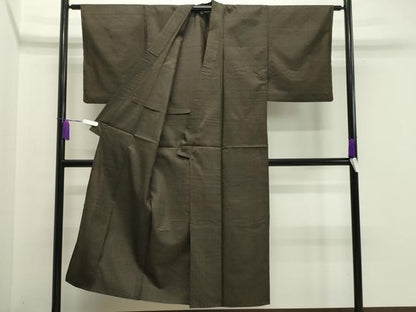 平和屋着物▽男性 紬 単衣 縞 正絹 逸品 CAAV8974gh