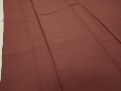 平和屋着物▽男性　色無地　単衣　小豆色　洗える着物　CAAV8976gh