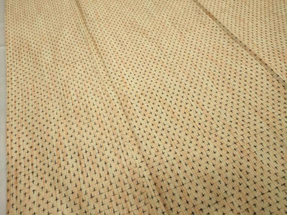 平和屋着物▽上質な紬 単衣 十字絣 正絹 逸品 CAAV8977gh