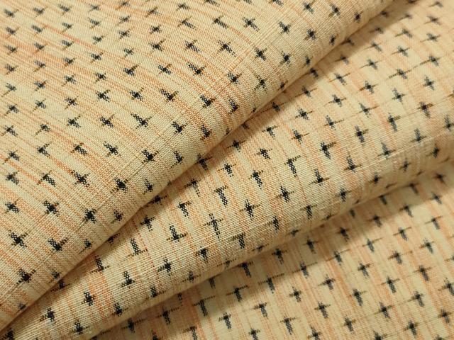 平和屋着物▽上質な紬 単衣 十字絣 正絹 逸品 CAAV8977gh