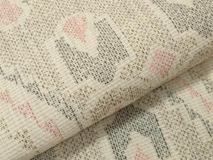 平和屋着物▽本塩沢 単衣 菱吉祥文 正絹 逸品 CAAV8982gh