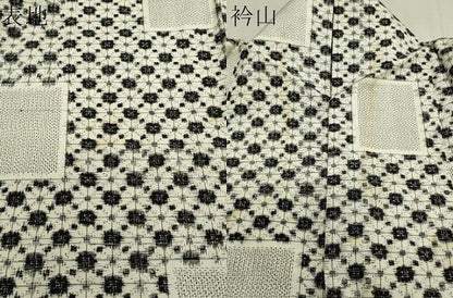 平和屋着物▽上質な紬　単衣　吉祥文　正絹　逸品　CAAV8989gh