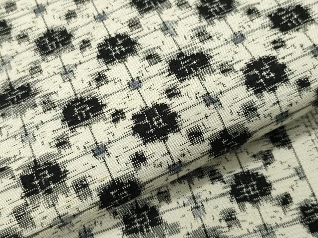 平和屋着物▽上質な紬　単衣　吉祥文　正絹　逸品　CAAV8989gh