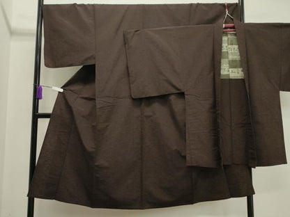 平和屋着物▽男性 紬 単衣 アンサンブル 霞文 正絹 逸品 CAAV8990gh