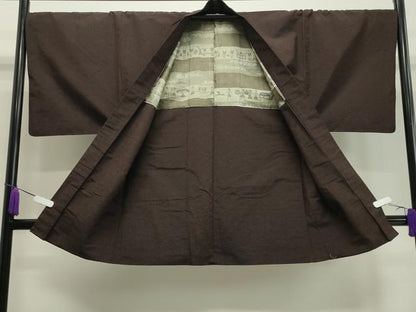 平和屋着物▽男性 紬 単衣 アンサンブル 霞文 正絹 逸品 CAAV8990gh