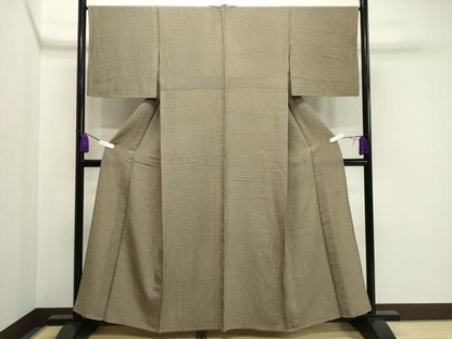 平和屋着物▽上質な小紋 単衣 檜垣文 正絹 逸品 CAAV8992gh