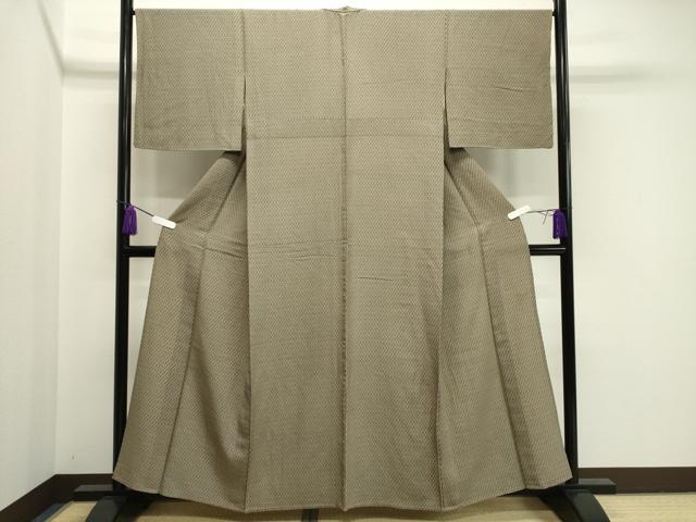 平和屋着物▽上質な小紋 単衣 檜垣文 正絹 逸品 CAAV8992gh