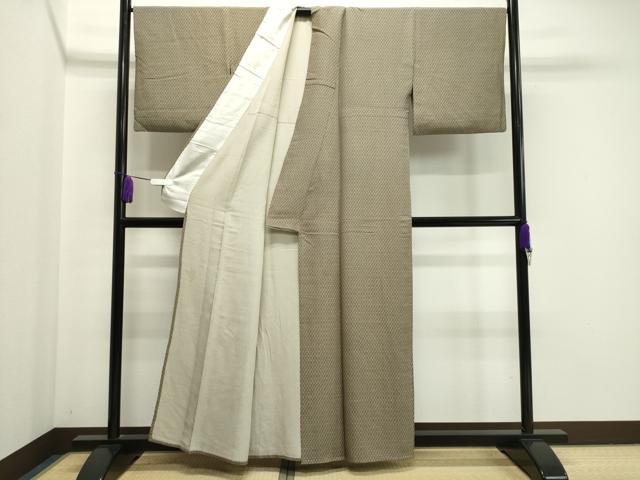 平和屋着物▽上質な小紋 単衣 檜垣文 正絹 逸品 CAAV8992gh