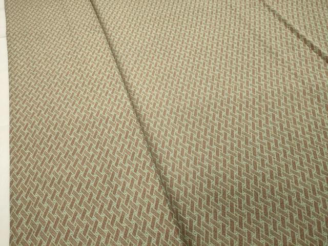平和屋着物▽上質な小紋 単衣 檜垣文 正絹 逸品 CAAV8992gh