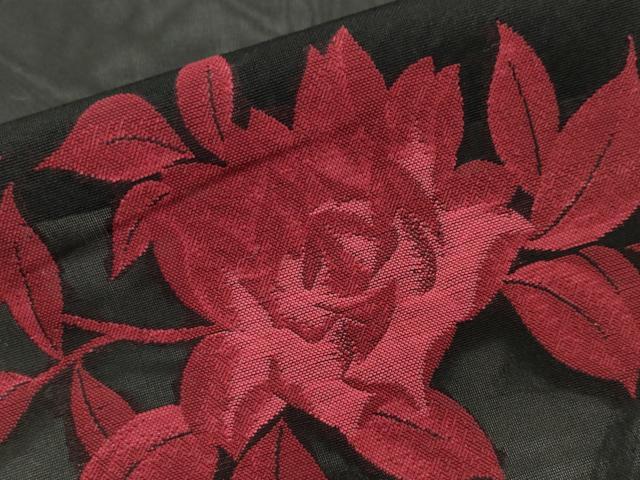 平和屋着物＊夏物 小紋 紗 枝花文 黒地 正絹 逸品 CAAV9007gh