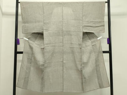 平和屋着物＊夏物 男性 小千谷ちぢみ 霞文 麻 逸品 未使用 CAAV9122gh