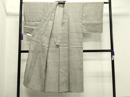 平和屋着物＊夏物 男性 小千谷ちぢみ 霞文 麻 逸品 未使用 CAAV9122gh