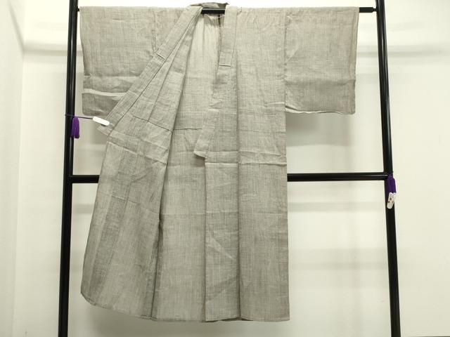 平和屋着物＊夏物 男性 小千谷ちぢみ 霞文 麻 逸品 未使用 CAAV9122gh