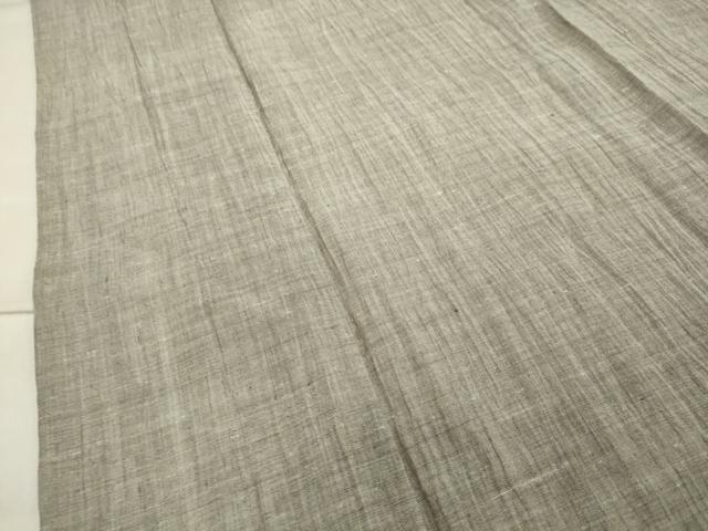 平和屋着物＊夏物 男性 小千谷ちぢみ 霞文 麻 逸品 未使用 CAAV9122gh