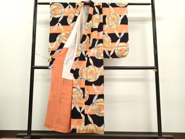 平和屋着物∵セミアンティーク 女の子 十三参り 子供 祝着 鞠草花文 逸品 CAAV9235ze