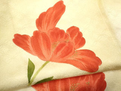 平和屋着物∵女の子　十三参り　子供　祝着　枝花文　暈し染め　金彩　逸品　CAAV9310ze