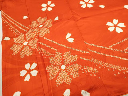 平和屋着物∵女の子 十三参り 子供 祝着・袋帯セット 舞花文 逸品 CAAV9312ze