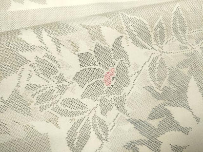 平和屋着物●上質な紬 枝花文 正絹 逸品 CAAV9313ze