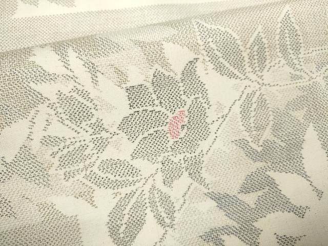 平和屋着物●上質な紬 枝花文 正絹 逸品 CAAV9313ze