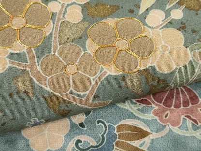 平和屋着物●訪問着 駒刺繍 松竹梅宝尽くし花文 金彩 正絹 逸品 CAAV9328ze