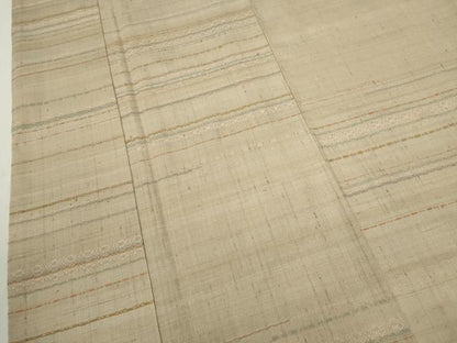 平和屋着物●訪問着 紬地 横段文 正絹 逸品 CAAV9342ez