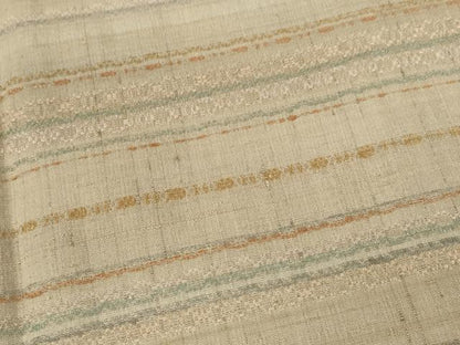 平和屋着物●訪問着 紬地 横段文 正絹 逸品 CAAV9342ez