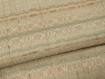 平和屋着物●訪問着 紬地 横段文 正絹 逸品 CAAV9342ez