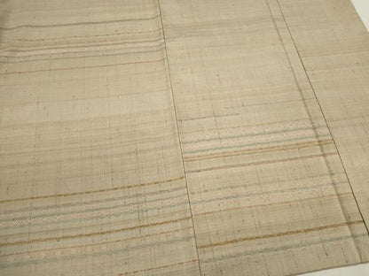 平和屋着物●訪問着 紬地 横段文 正絹 逸品 CAAV9342ez