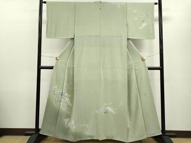 平和屋着物●訪問着 友禅 作家物 藤 暈し染め 正絹 逸品 CAAV9350ze