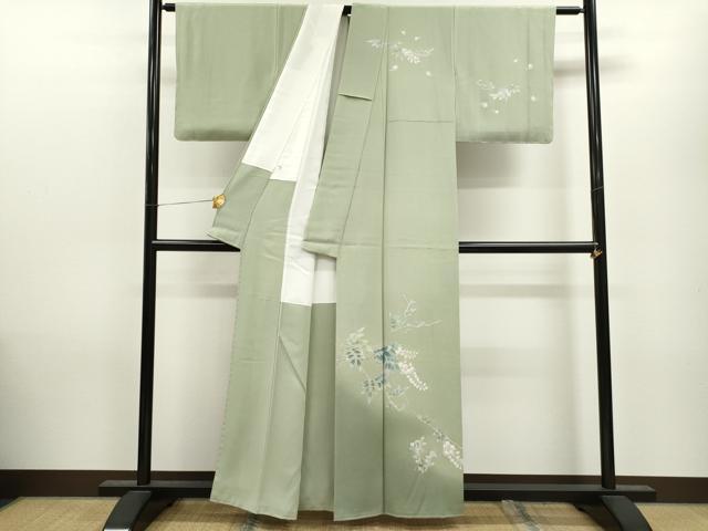 平和屋着物●訪問着 友禅 作家物 藤 暈し染め 正絹 逸品 CAAV9350ze