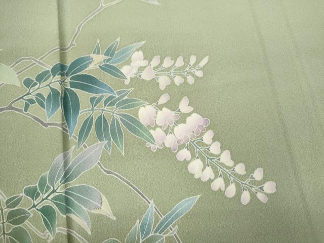 平和屋着物●訪問着 友禅 作家物 藤 暈し染め 正絹 逸品 CAAV9350ze