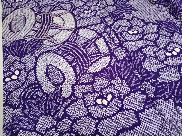 平和屋着物●豪華振袖　総絞り　駒刺繍　鼓草花文　正絹　逸品　CAAV9351ze