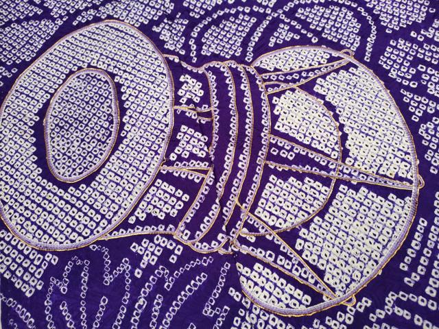 平和屋着物●豪華振袖　総絞り　駒刺繍　鼓草花文　正絹　逸品　CAAV9351ze