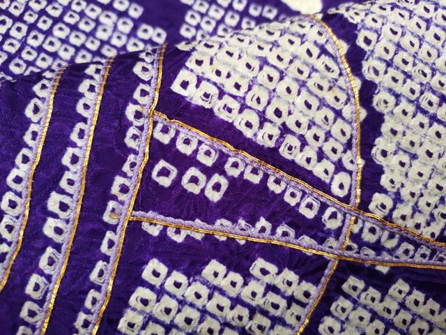 平和屋着物●豪華振袖　総絞り　駒刺繍　鼓草花文　正絹　逸品　CAAV9351ze