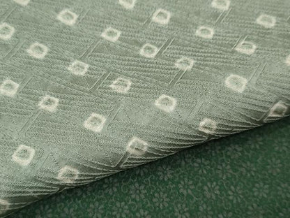 平和屋着物●染色作家　斉藤三才　訪問着　絞り　切嵌吉祥文　正絹　逸品　未使用　CAAV9355ze