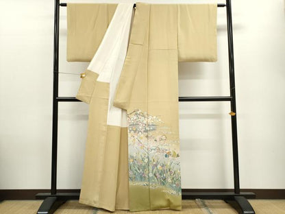 平和屋着物●豪華色留袖　作家物　鴛鴦風景花文　暈し染め　正絹　逸品　CAAV9356ze