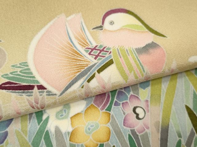 平和屋着物●豪華色留袖　作家物　鴛鴦風景花文　暈し染め　正絹　逸品　CAAV9356ze