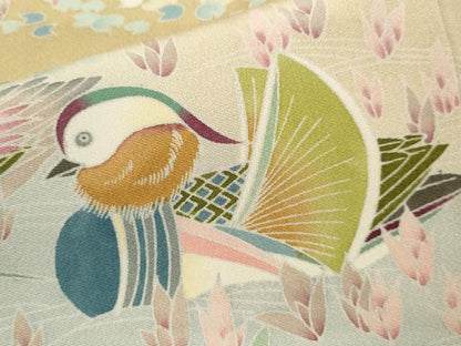 平和屋着物●豪華色留袖　作家物　鴛鴦風景花文　暈し染め　正絹　逸品　CAAV9356ze