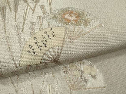 平和屋着物●豪華色留袖 松尾光琳 扇面流し 銀彩 正絹 逸品 CAAV9362ze